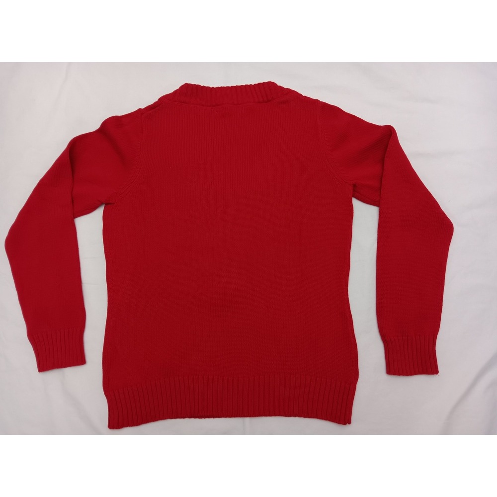 NWT Liz Claiborne Women Red Cherry Cordial Cotton V Neck Sweater Size L - Picture 10 of 10